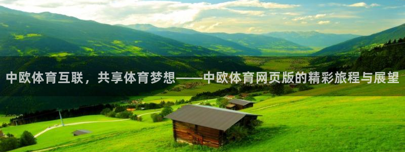 中欧体育互联，共享体育梦想——中欧体育网页版的精彩旅程与展望